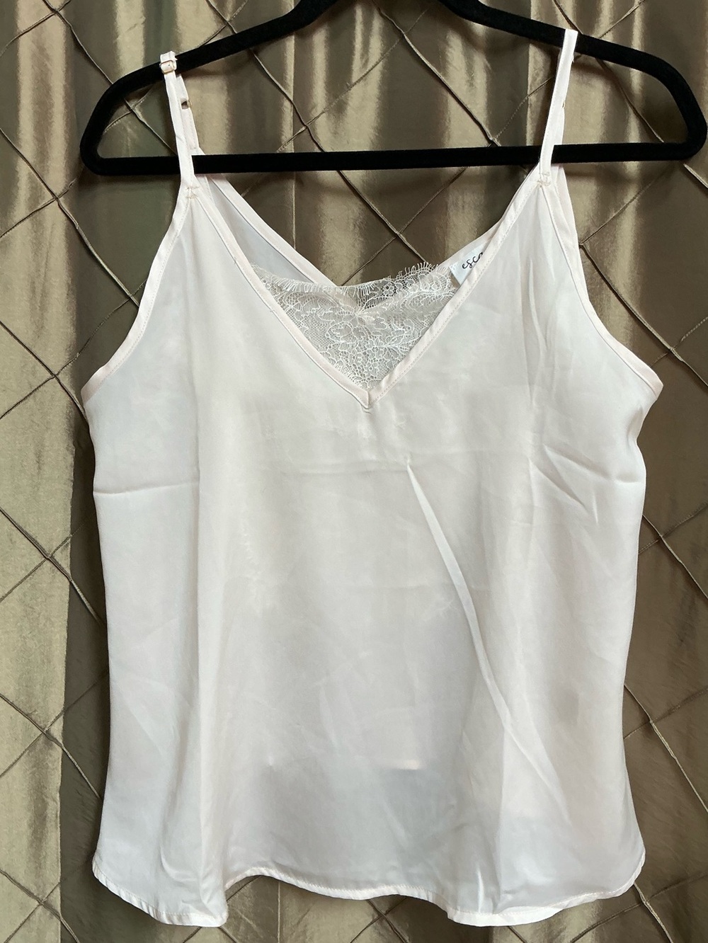 NWT- Escape by Blu Pepper Silky Cami w/Lace Insert
